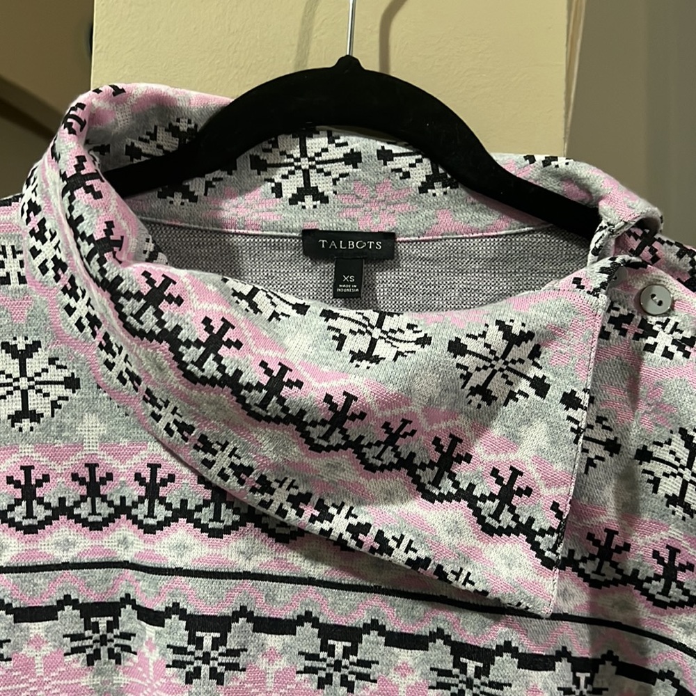 Talbots Button Down Collar Sweater Sweatshirt - image 2